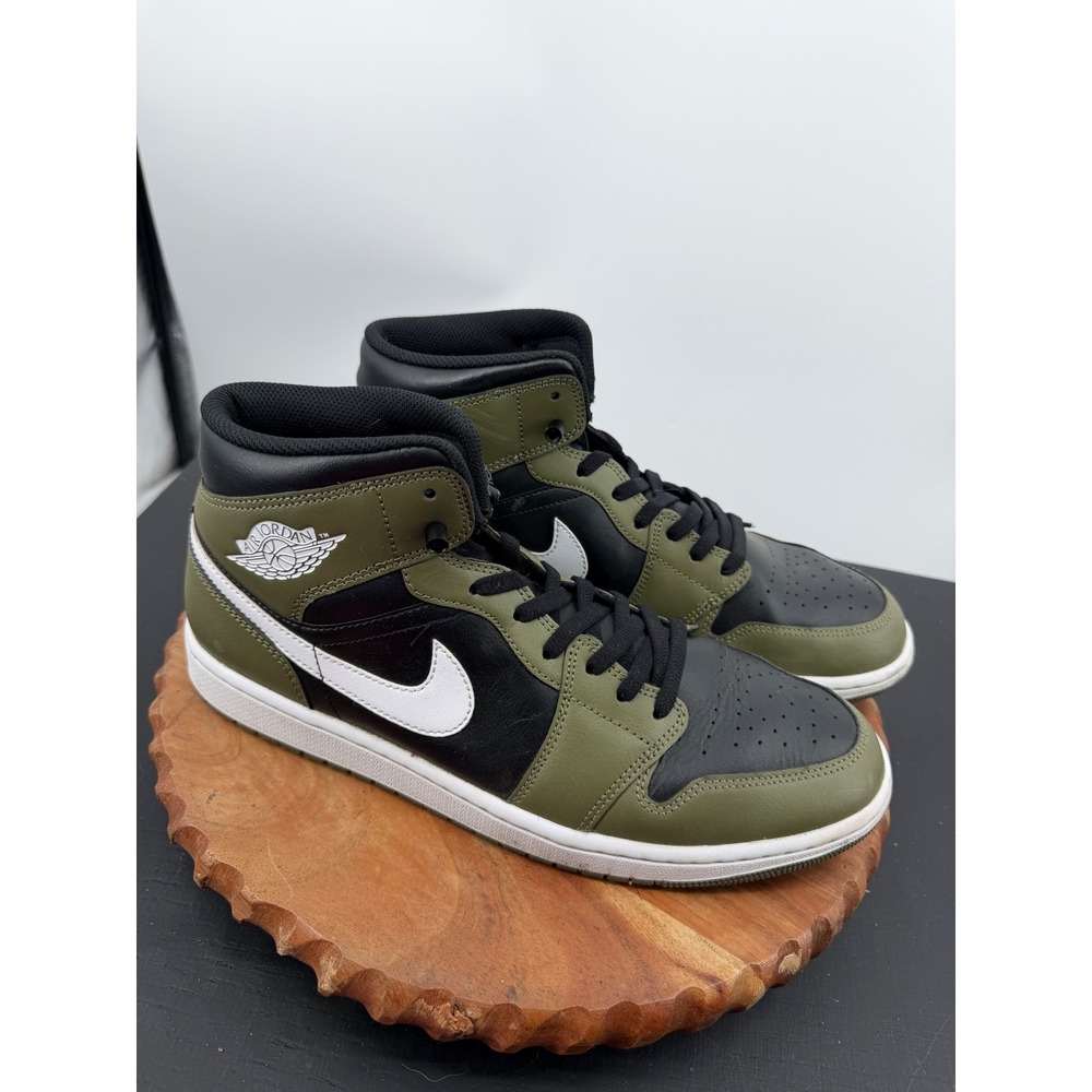 Jordan 1 Mid Sneaker Mens 11.5 Olive Black DQ8426-092‎ High Top Basketball Shoes